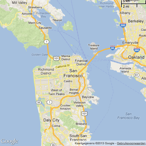 Vector Map San Francisco - Da Gama style